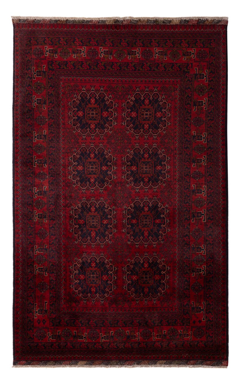 Afghansk matta - Kunduz - 202 x 127 cm - röd