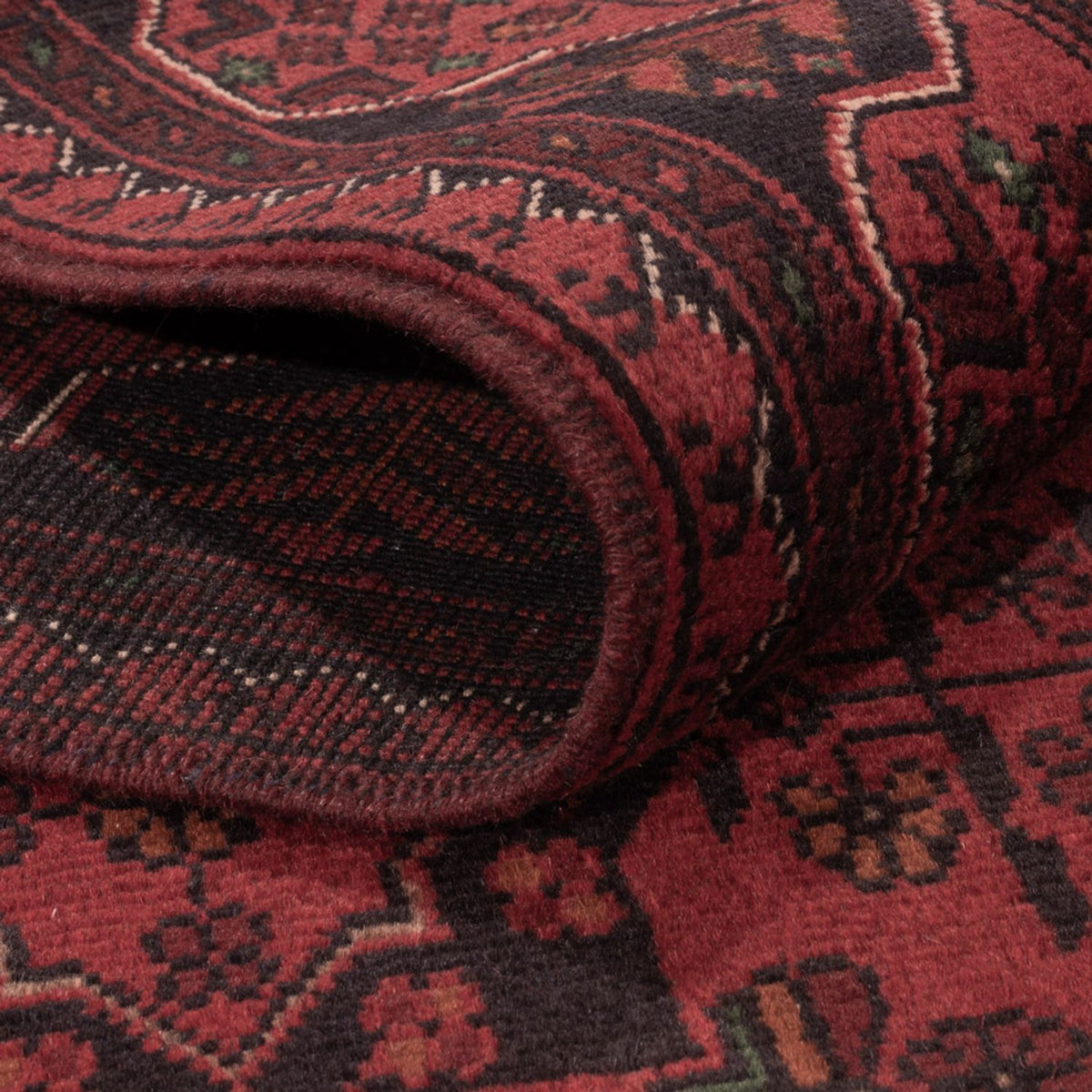 Afghansk matta - Kunduz - 196 x 120 cm - röd