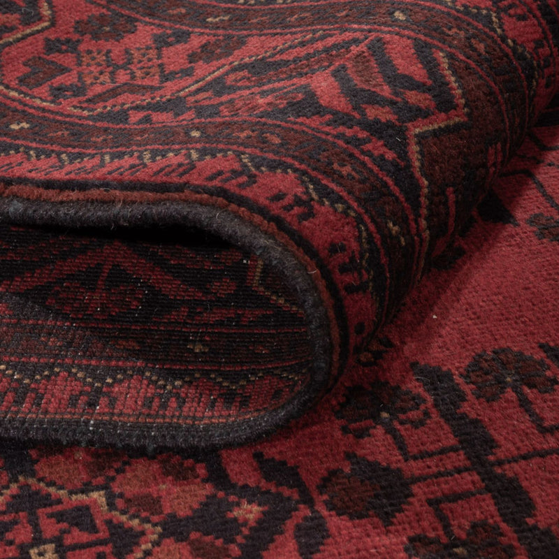 Afghansk matta - Kunduz - 196 x 130 cm - röd