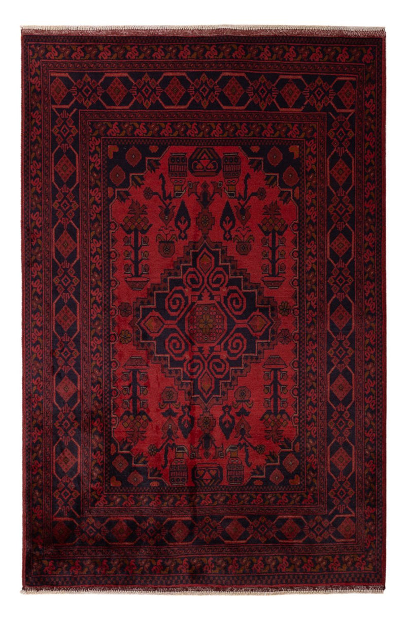 Afghansk matta - Kunduz - 192 x 122 cm - röd