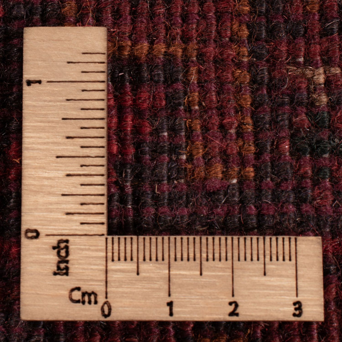 Afghansk matta - Kunduz - 197 x 127 cm - mörkröd