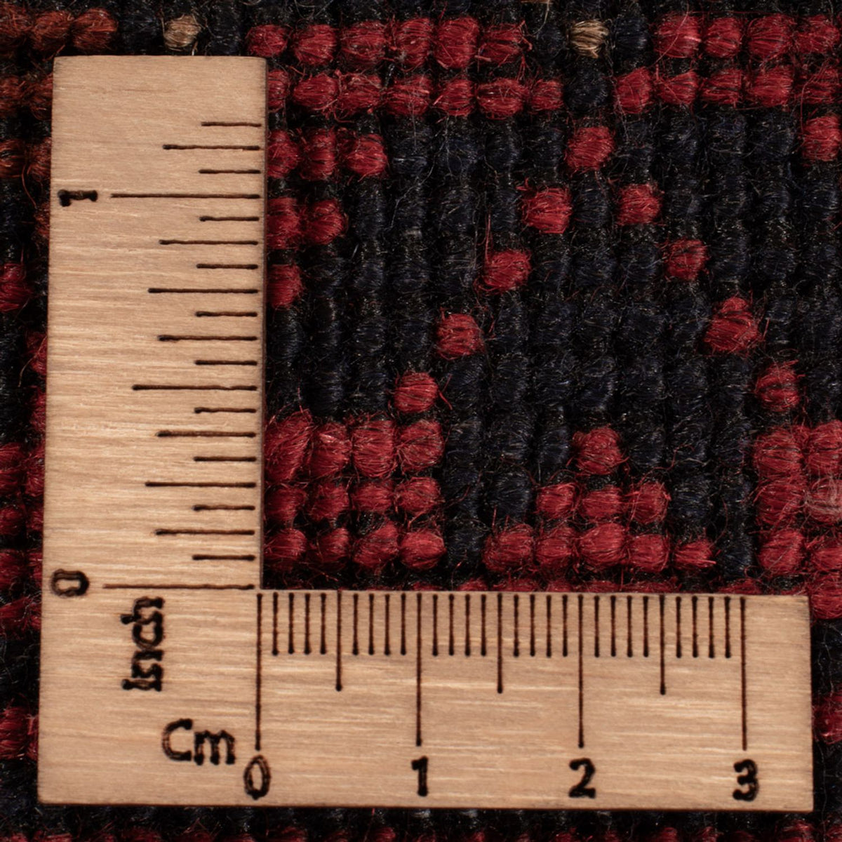 Afghansk matta - Kunduz - 199 x 123 cm - mörkröd