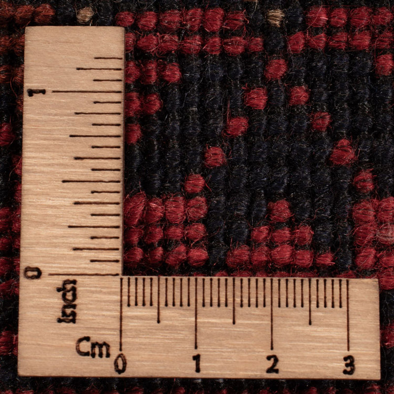 Afghansk matta - Kunduz - 199 x 123 cm - mörkröd