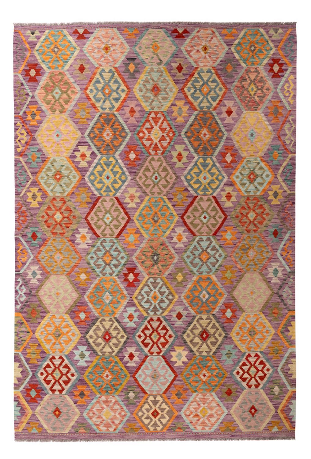 Kelim Carpet - Splash - 311 x 207 cm - flerfärgad