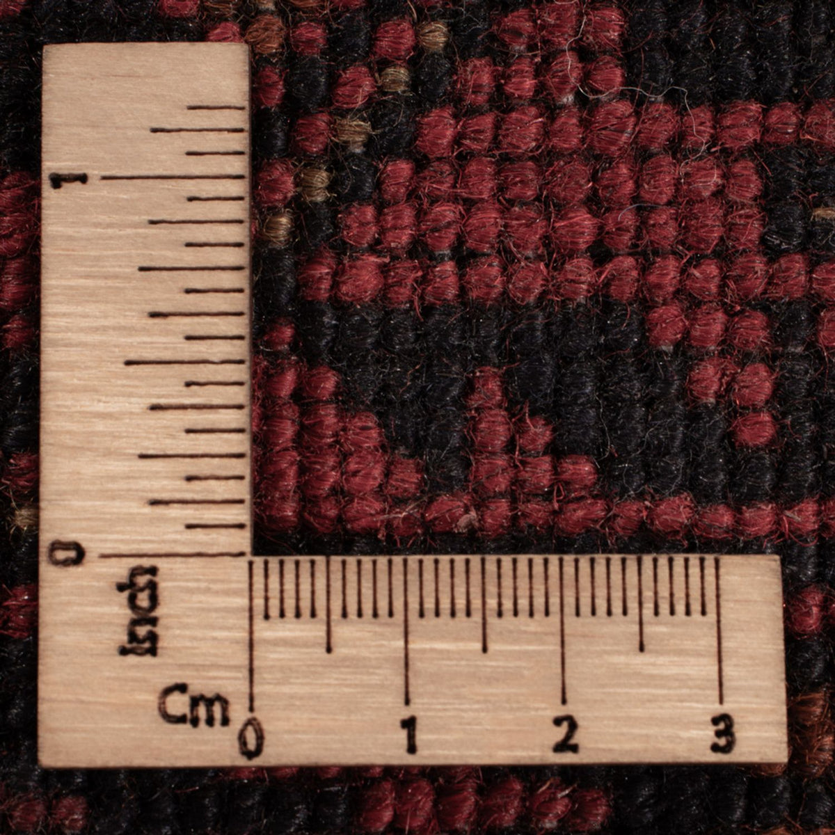 Afghansk matta - Kunduz - 200 x 127 cm - mörkröd