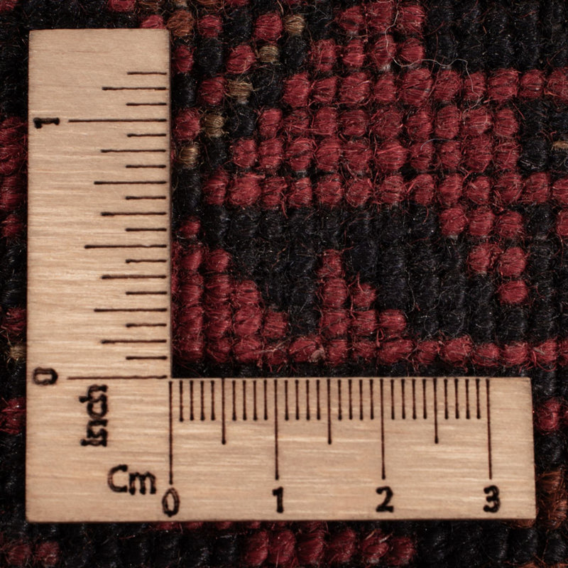 Afghansk matta - Kunduz - 200 x 127 cm - mörkröd