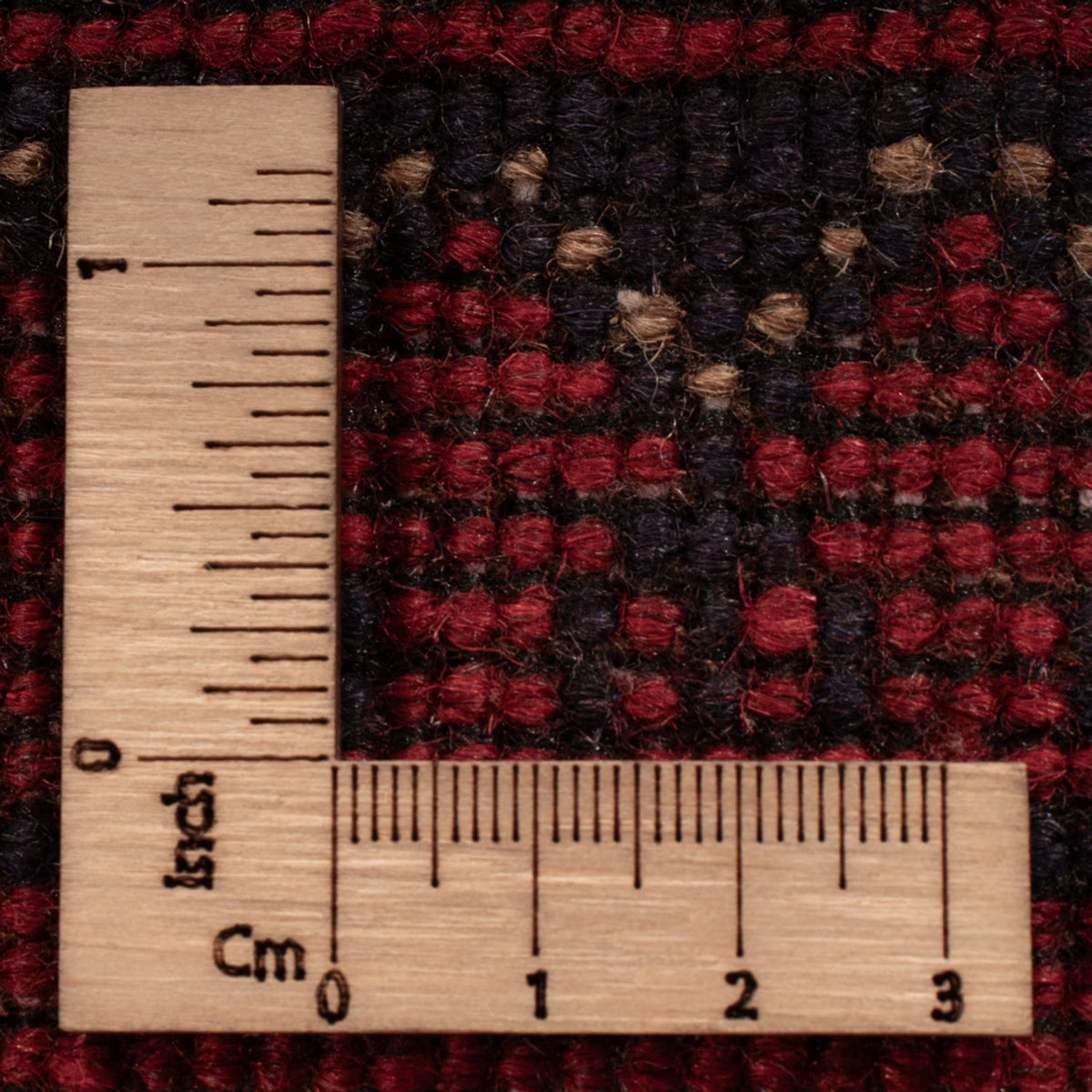 Afghansk matta - Kunduz - 193 x 124 cm - mörkröd