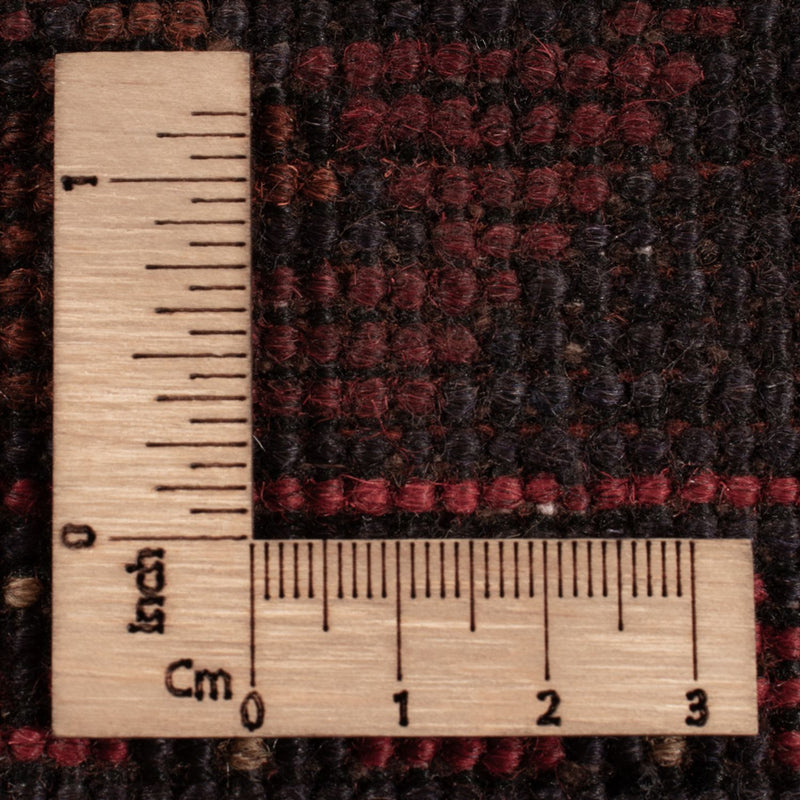 Afghansk matta - Kunduz - 195 x 125 cm - mörkröd