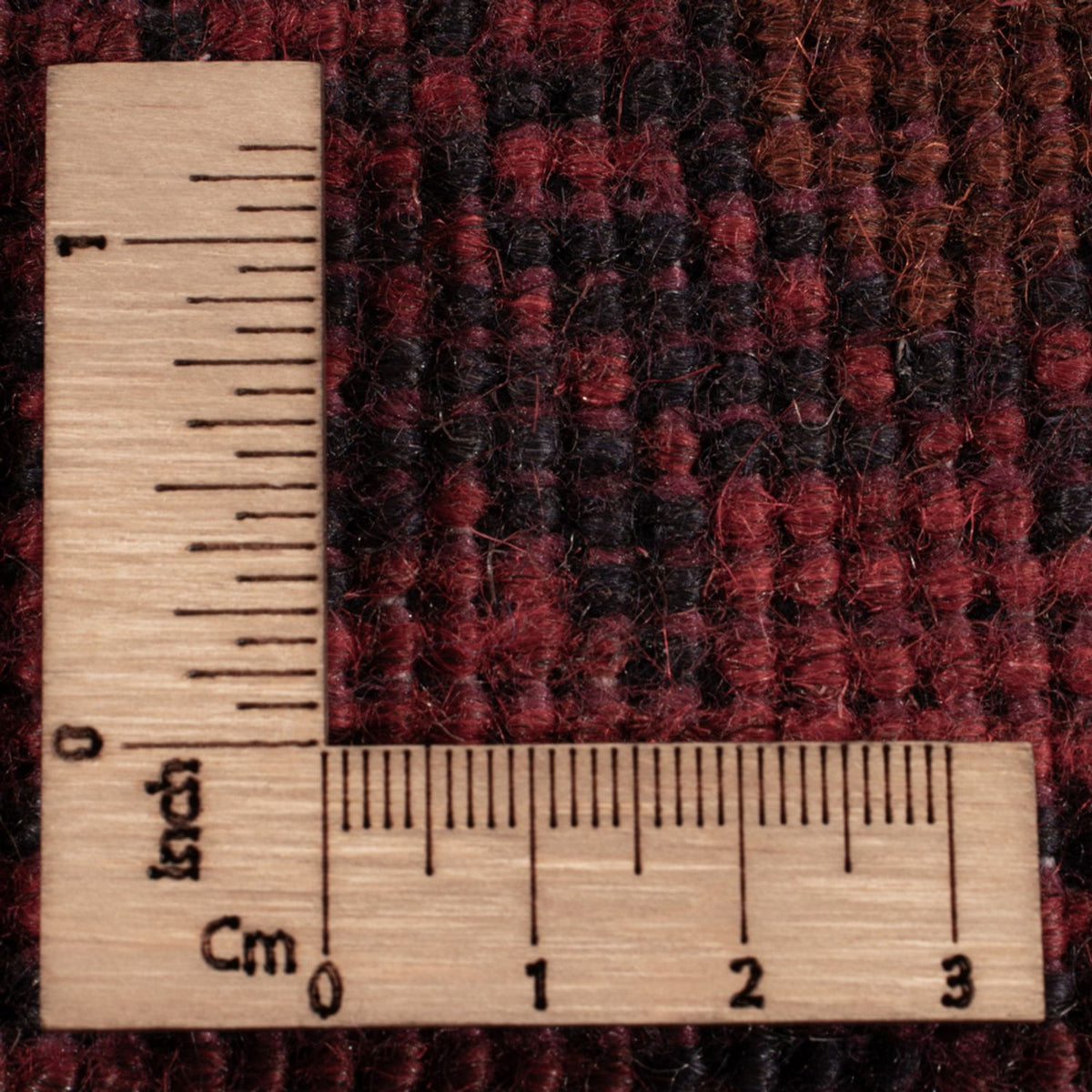 Afghansk matta - Kunduz - 198 x 124 cm - mörkröd