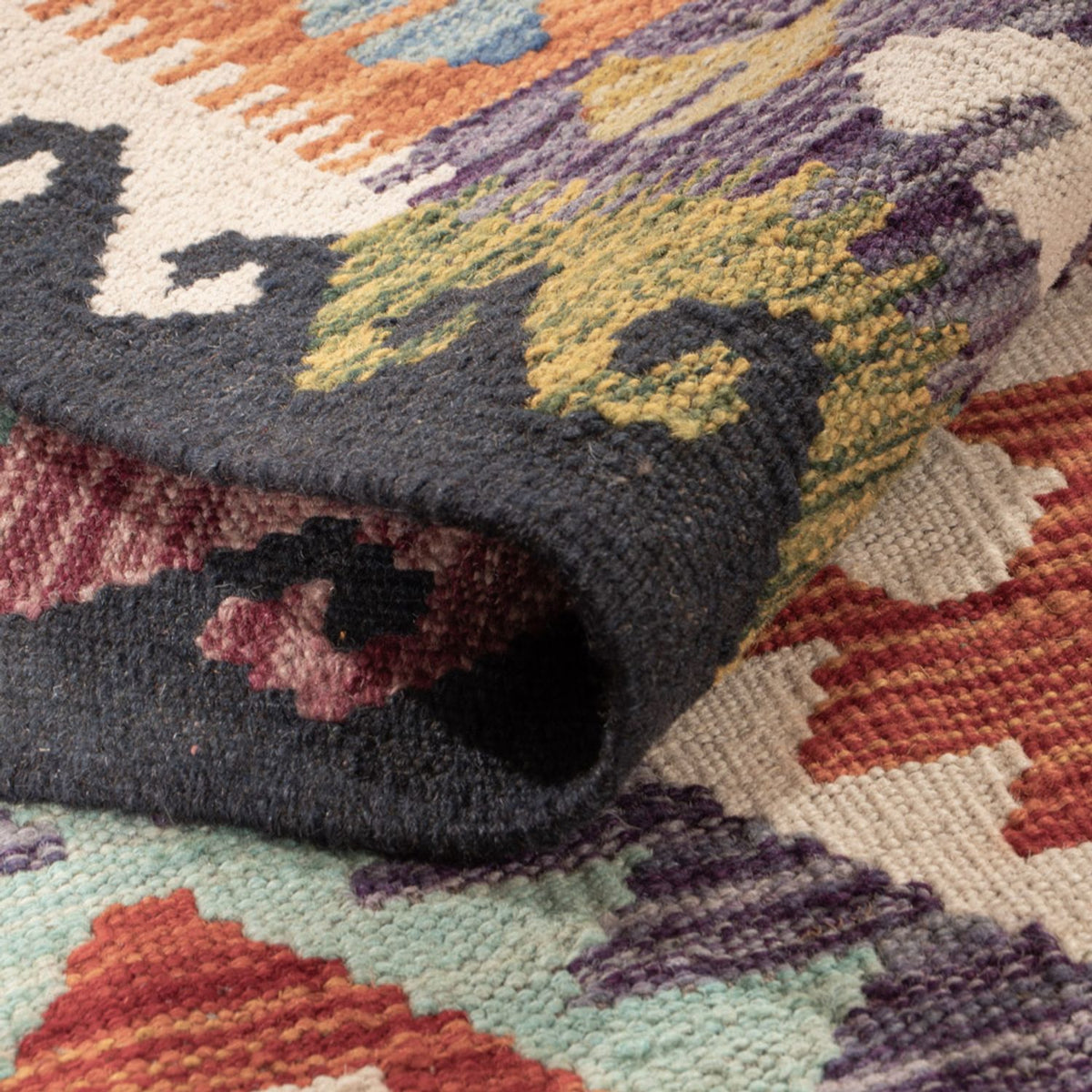 Kelim Carpet - Splash - 174 x 127 cm - flerfärgad