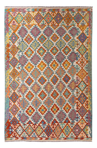 Kelim Carpet - Splash - 298 x 198 cm - flerfärgad