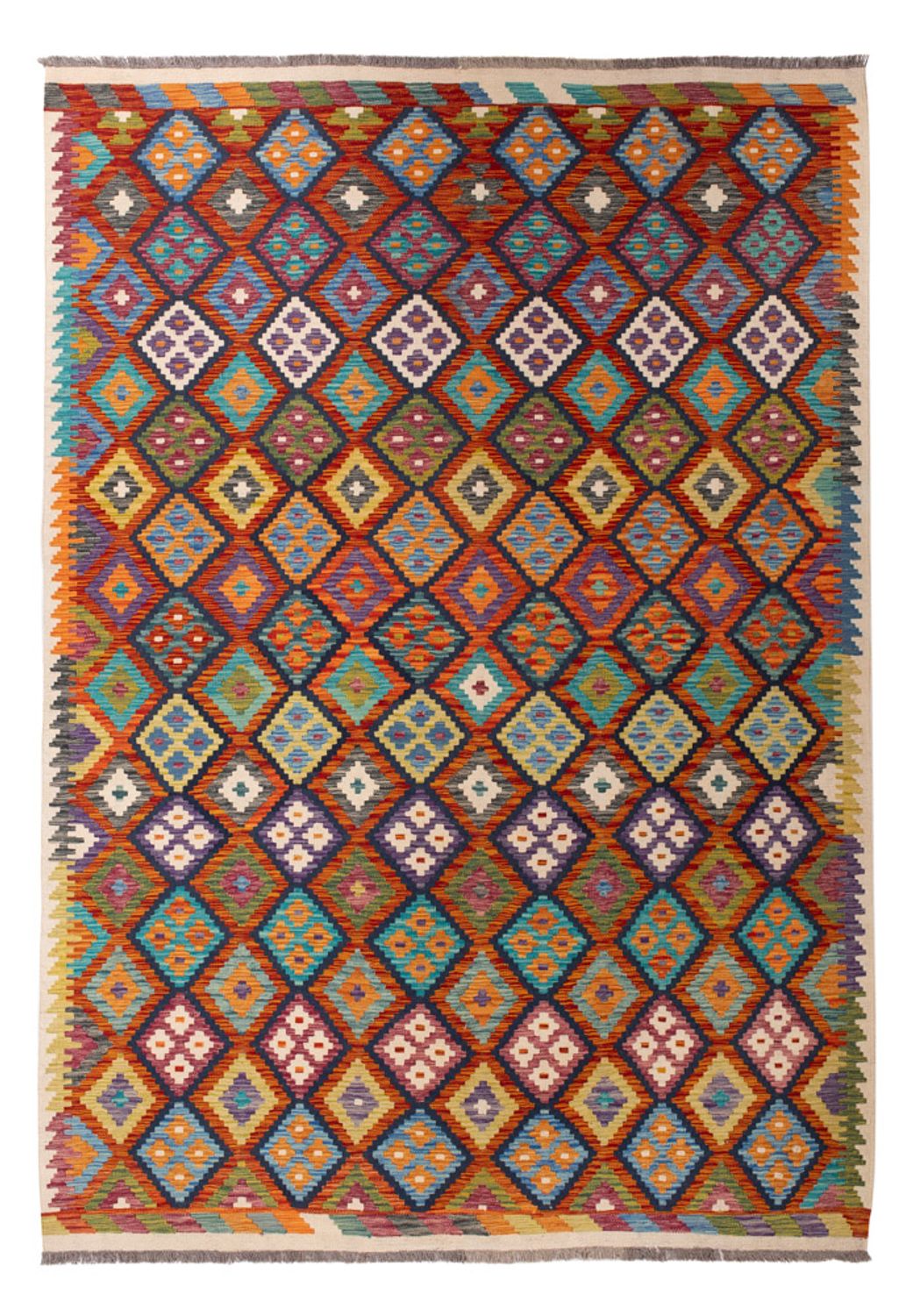 Kelim Carpet - Splash - 293 x 210 cm - flerfärgad