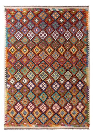Kelim Carpet - Splash - 293 x 210 cm - flerfärgad
