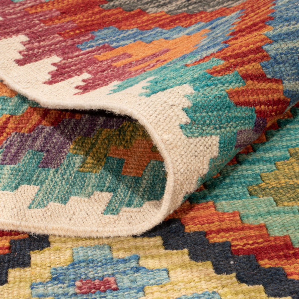 Kelim Carpet - Splash - 293 x 210 cm - flerfärgad