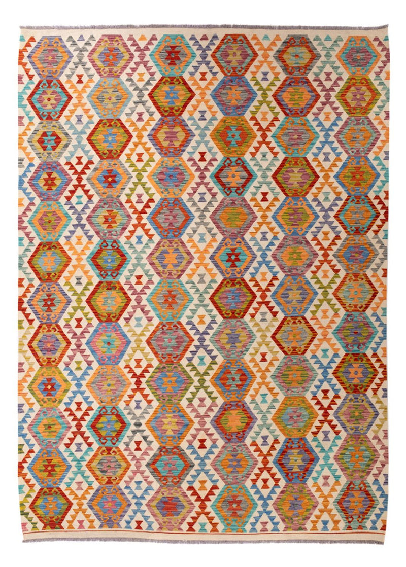 Kelim Carpet - Splash - 294 x 210 cm - flerfärgad