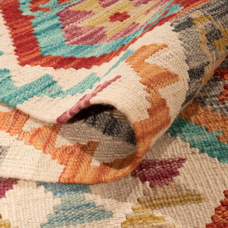 Kelim Carpet - Splash - 294 x 210 cm - flerfärgad