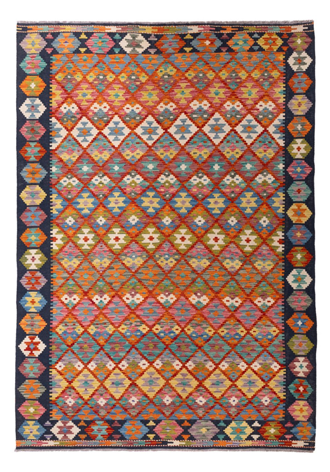 Kelim Carpet - Splash - 293 x 210 cm - flerfärgad
