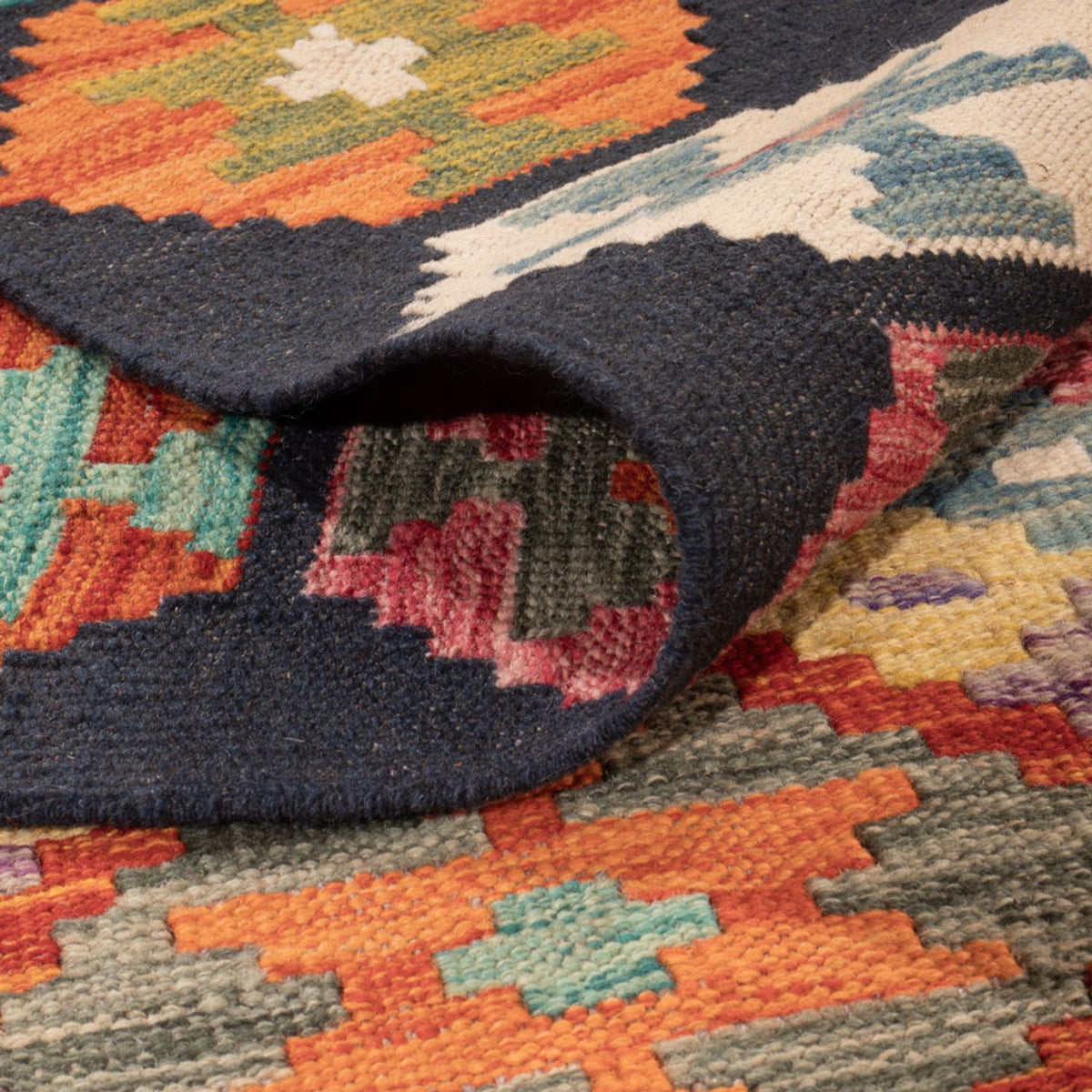 Kelim Carpet - Splash - 293 x 210 cm - flerfärgad