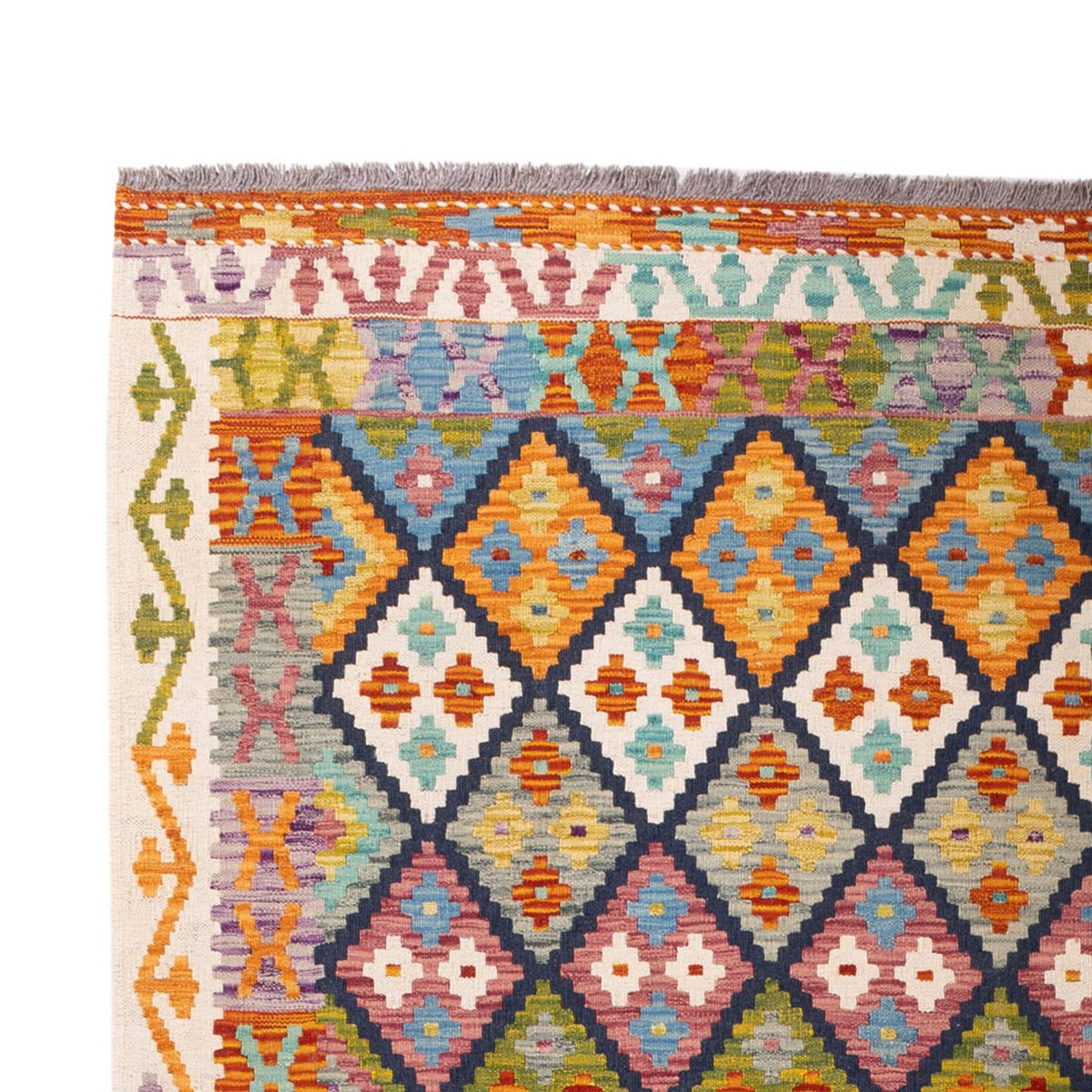 Kelim Carpet - Splash - 304 x 207 cm - flerfärgad