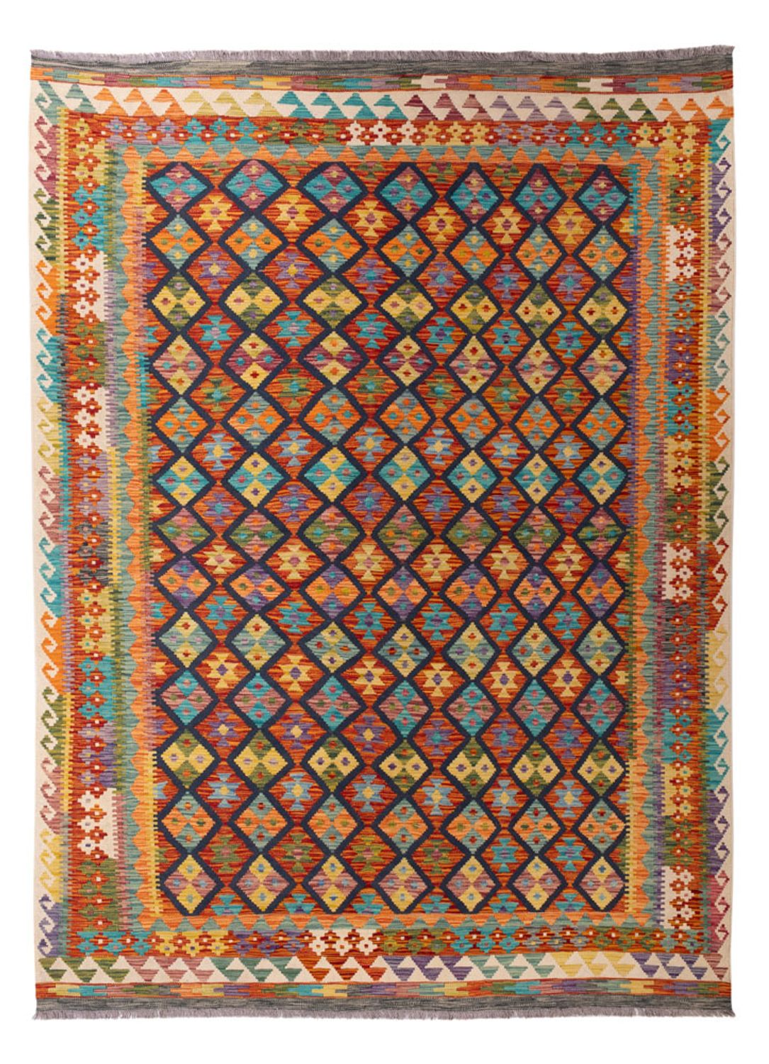 Kelim Carpet - Splash - 295 x 207 cm - flerfärgad