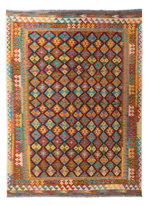 Kelim Carpet - Splash - 295 x 207 cm - flerfärgad