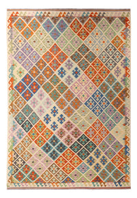 Kelim Carpet - Splash - 303 x 210 cm - flerfärgad