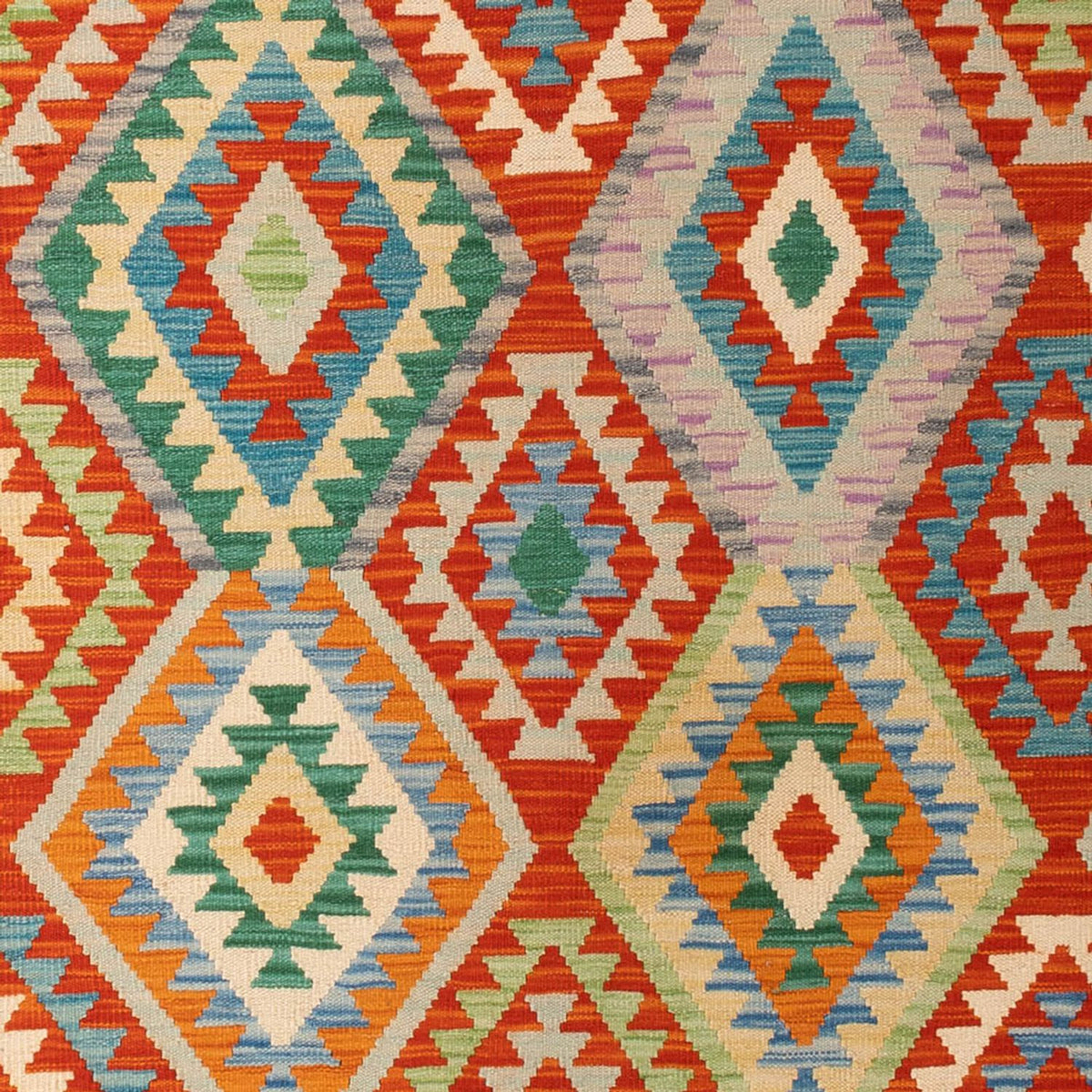 Kelim Carpet - Splash - 295 x 207 cm - flerfärgad