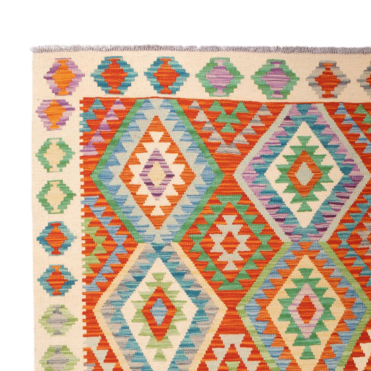 Kelim Carpet - Splash - 295 x 207 cm - flerfärgad