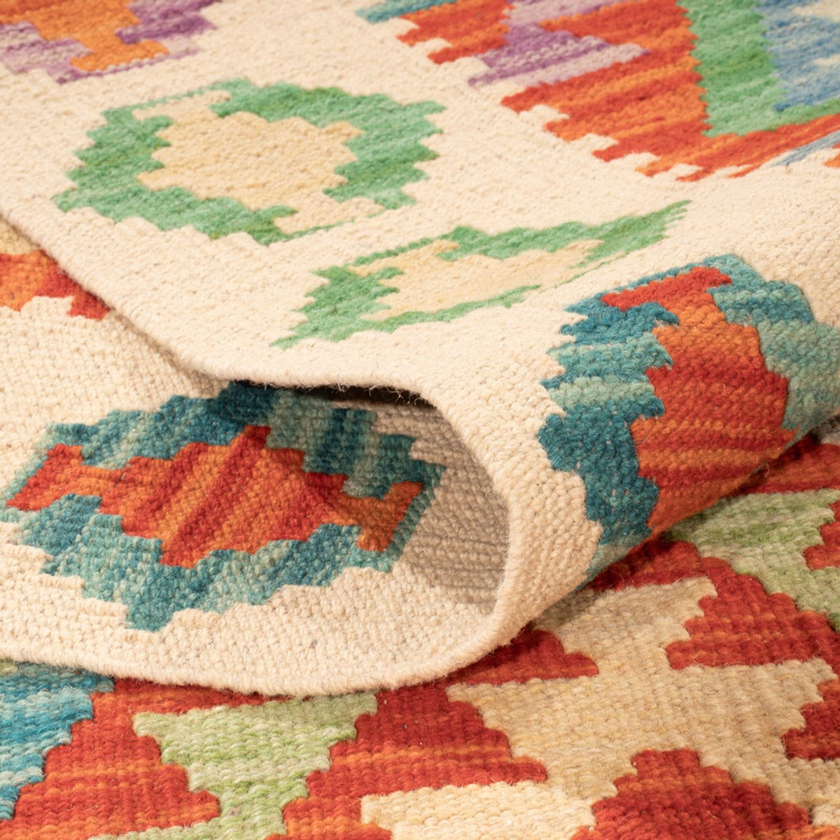 Kelim Carpet - Splash - 295 x 207 cm - flerfärgad