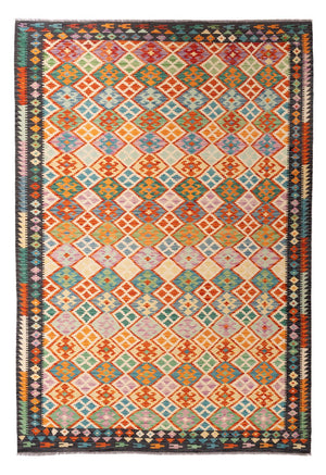 Kelim Carpet - Splash - 306 x 201 cm - flerfärgad