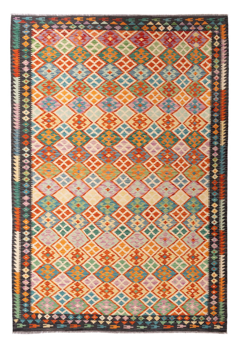 Kelim Carpet - Splash - 306 x 201 cm - flerfärgad
