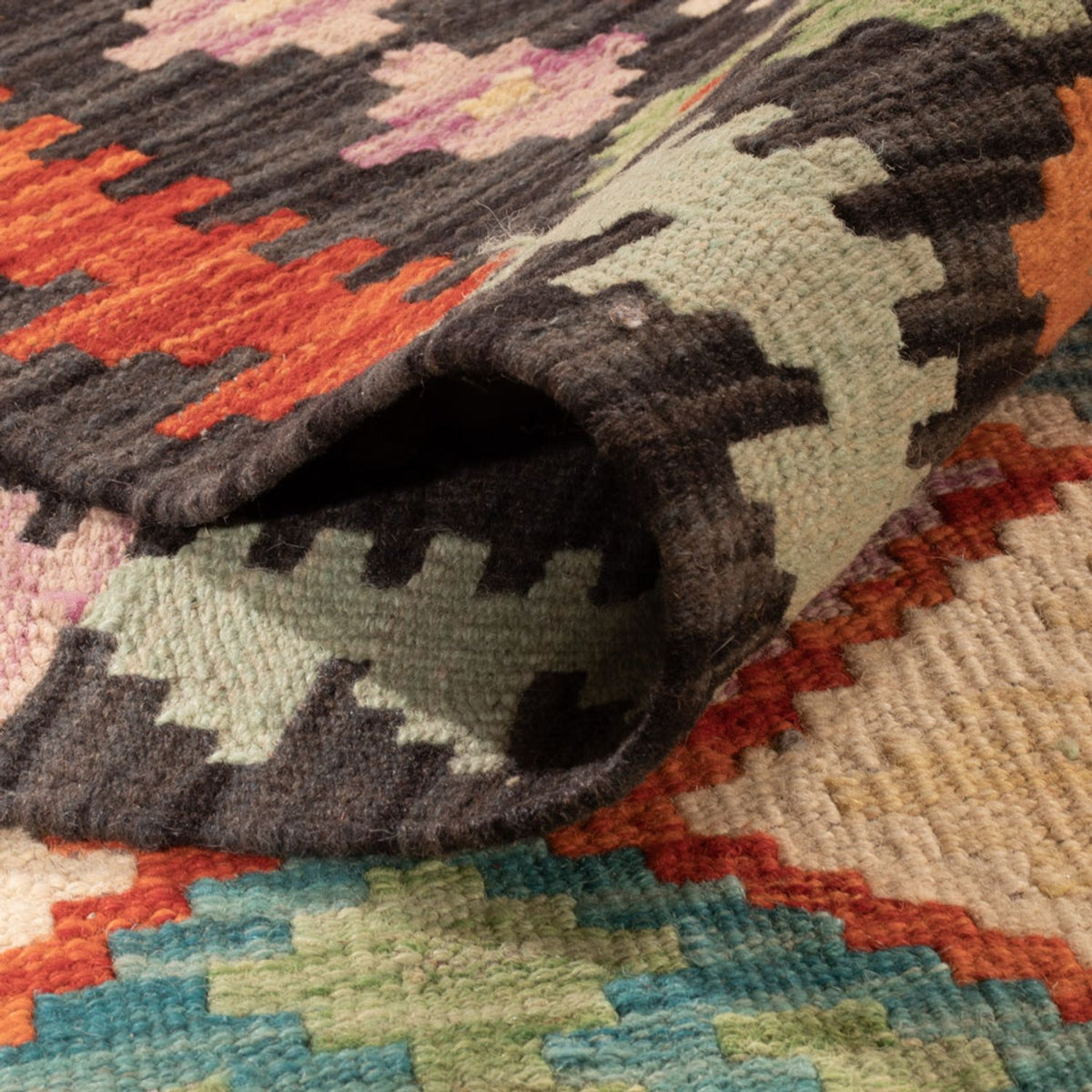 Kelim Carpet - Splash - 306 x 201 cm - flerfärgad