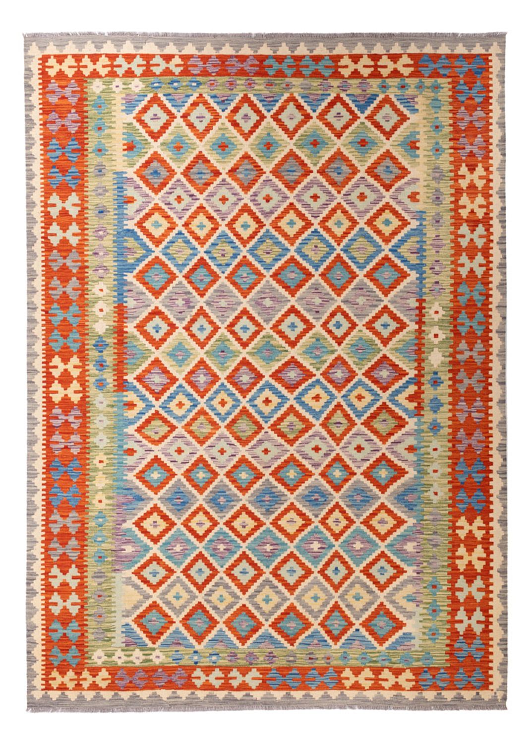 Kelim Carpet - Splash - 298 x 208 cm - flerfärgad