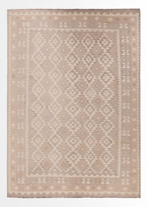 Kelim Carpet - Splash - 301 x 210 cm - ljusgrå