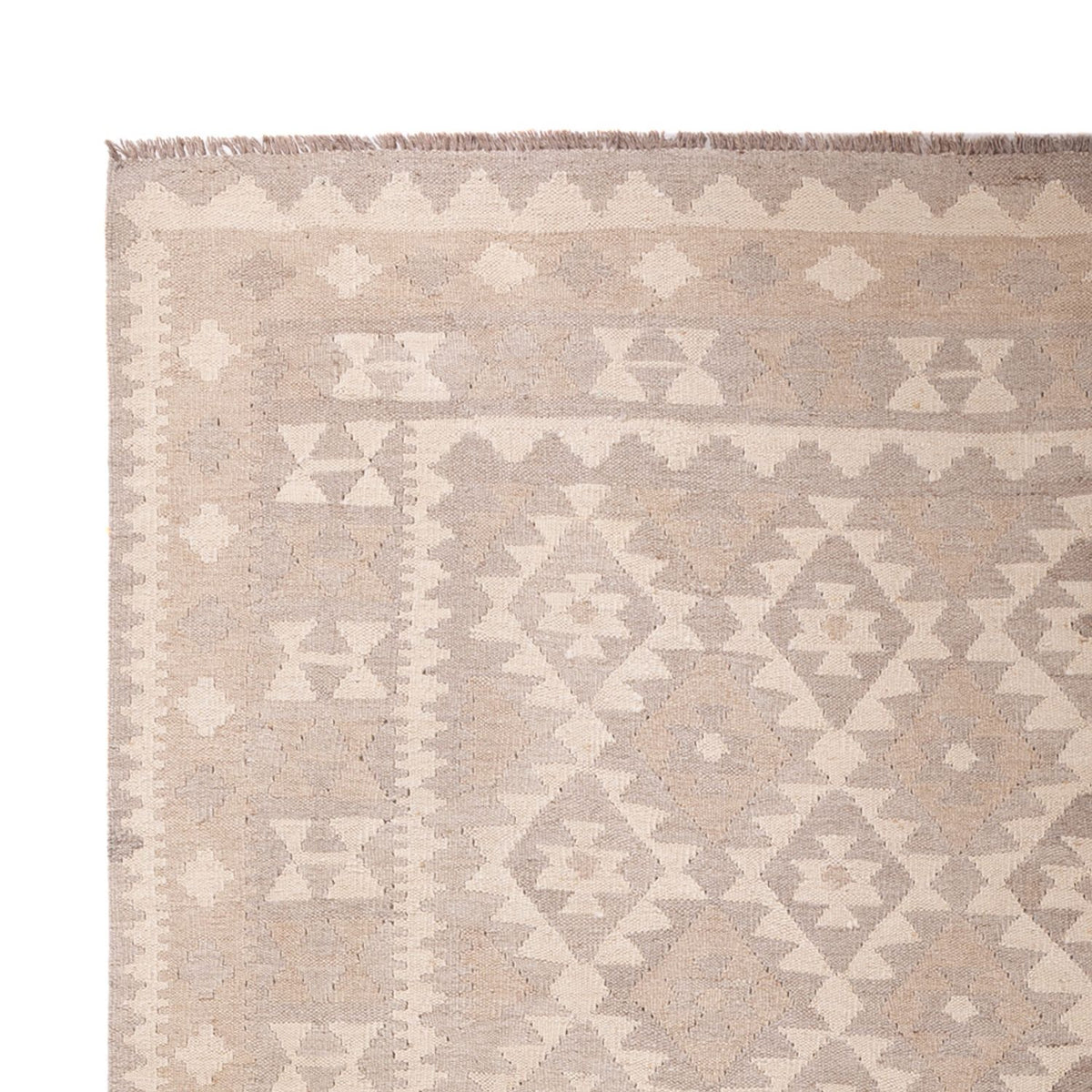 Kelim Carpet - Splash - 301 x 210 cm - ljusgrå