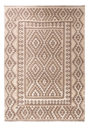 Kelim Carpet - Splash - 287 x 202 cm - ljusgrå