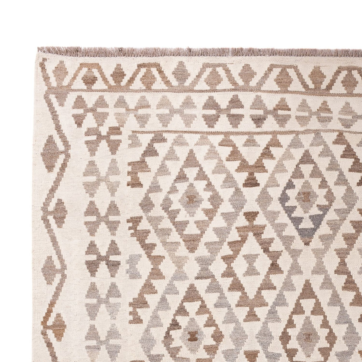 Kelim Carpet - Splash - 289 x 201 cm - ljusgrå