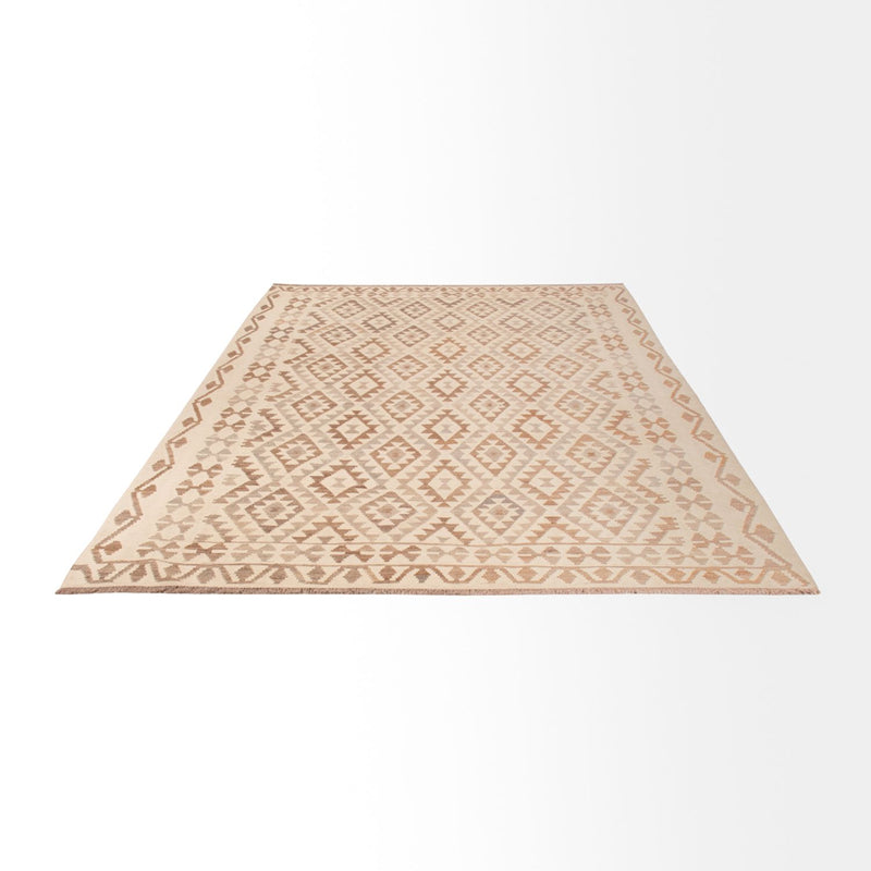 Kelim Carpet - Splash - 289 x 201 cm - ljusgrå