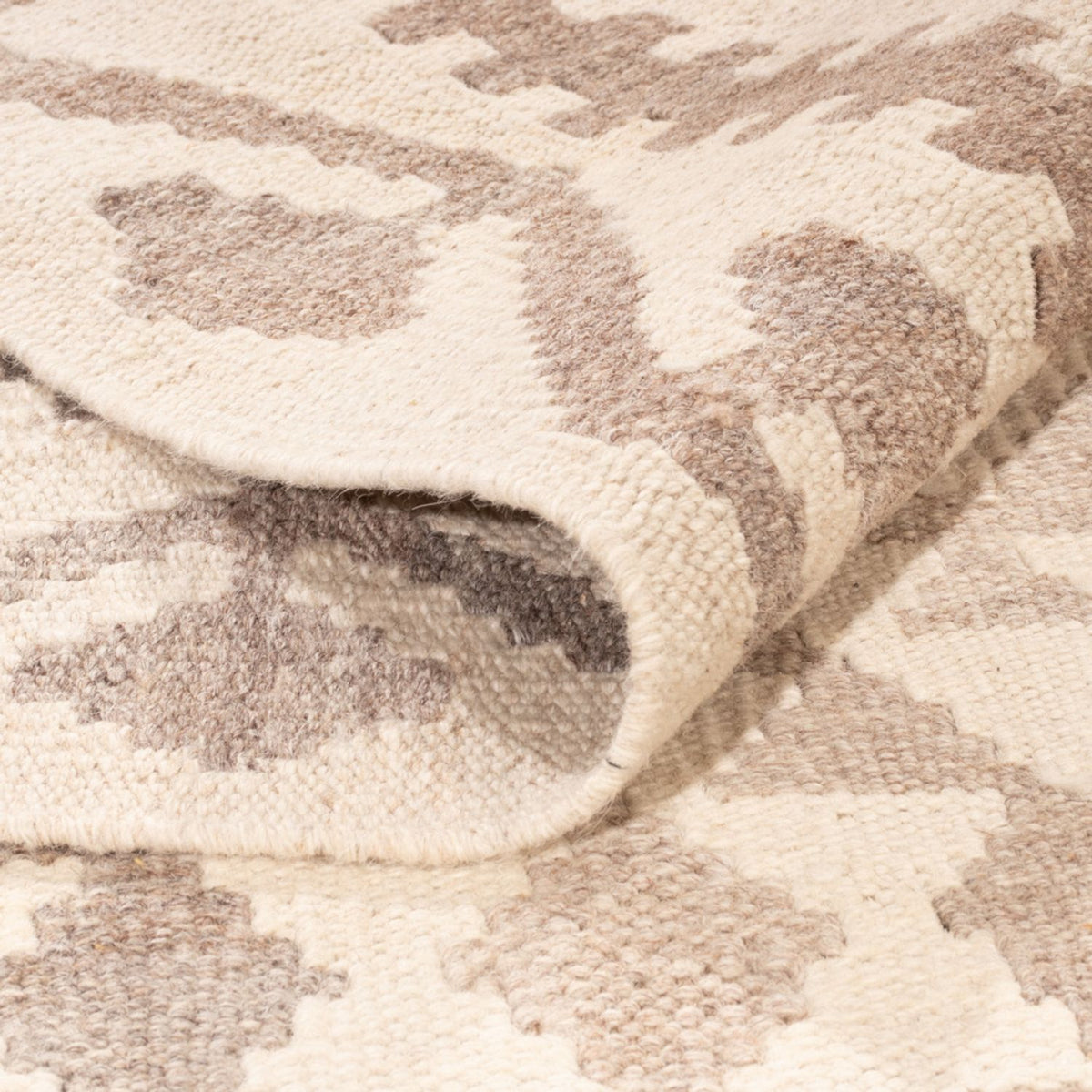 Kelim Carpet - Splash - 286 x 202 cm - ljusgrå