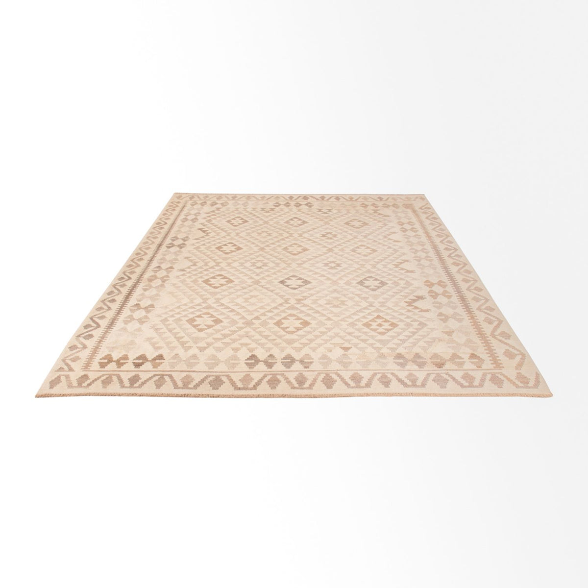 Kelim Carpet - Splash - 286 x 202 cm - ljusgrå