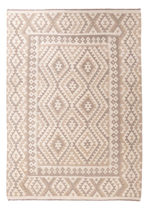 Kelim Carpet - Splash - 281 x 200 cm - ljusgrå