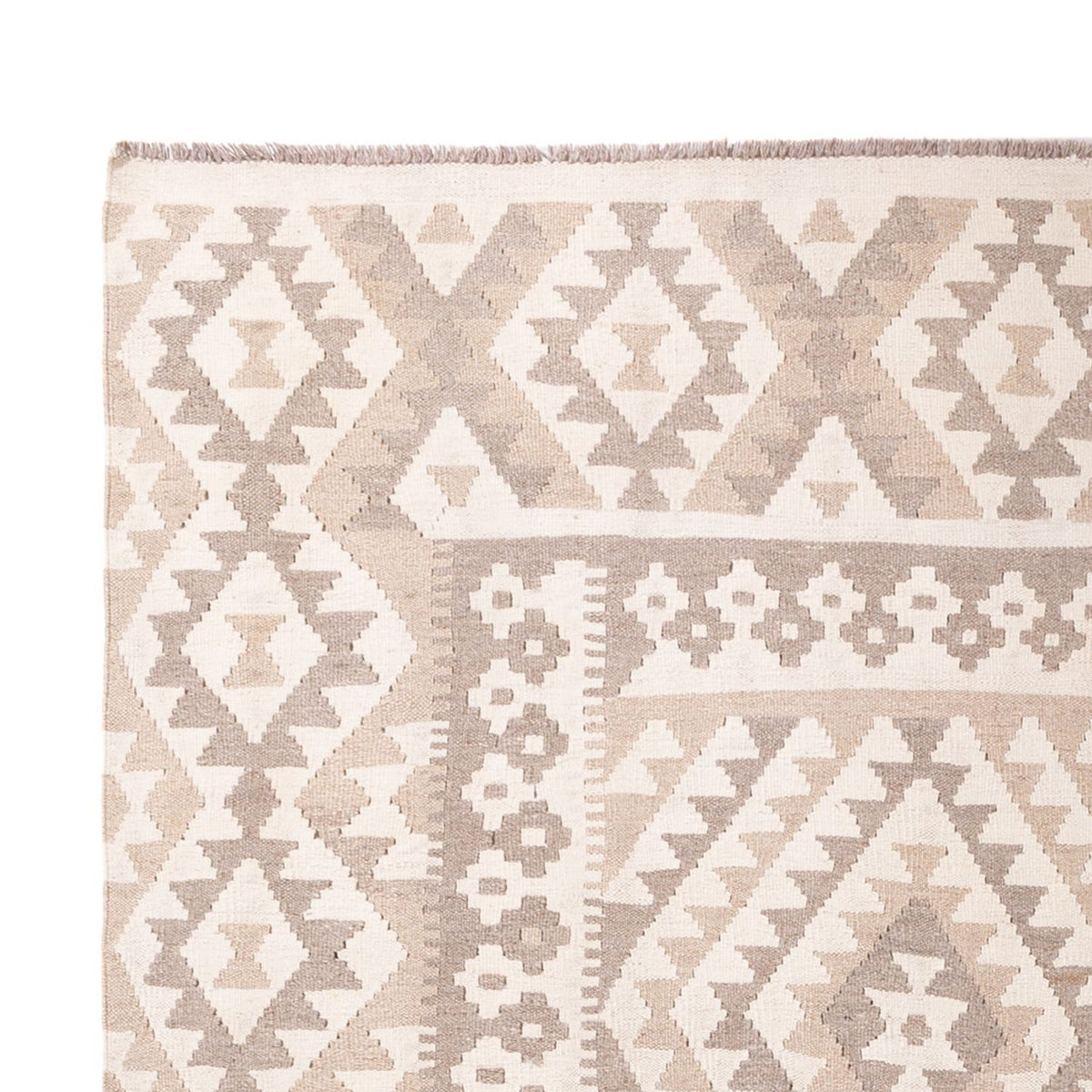 Kelim Carpet - Splash - 281 x 200 cm - ljusgrå