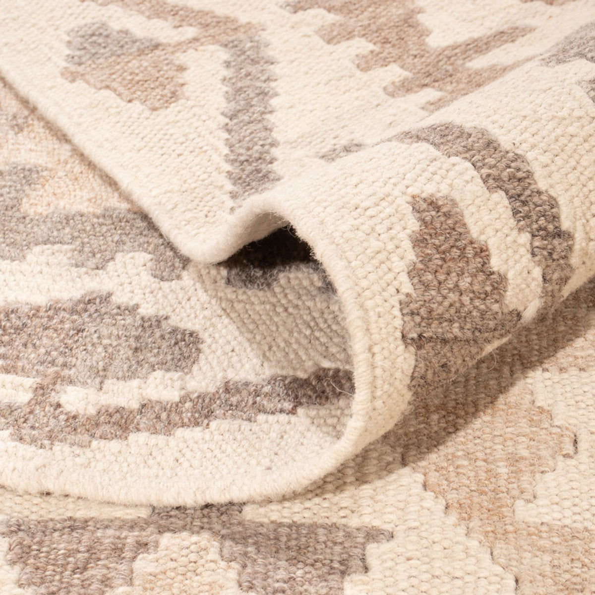 Kelim Carpet - Splash - 291 x 207 cm - ljusgrå