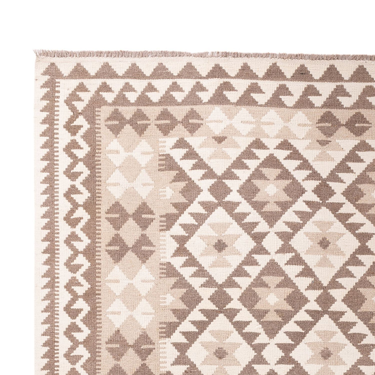 Kelim Carpet - Splash - 299 x 207 cm - ljusgrå