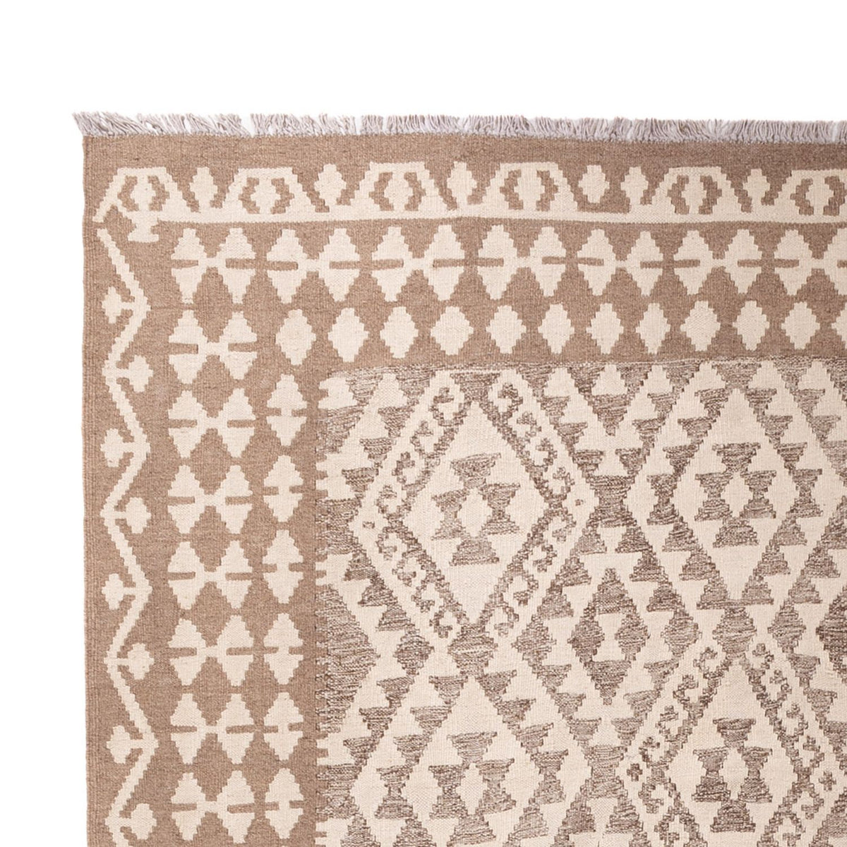 Kelim Carpet - Splash - 301 x 206 cm - ljusgrå