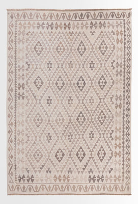 Kelim Carpet - Splash - 294 x 208 cm - grått