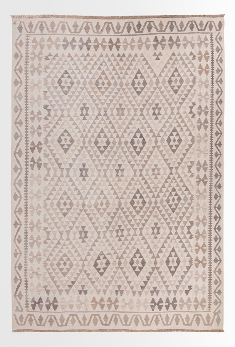 Kelim Carpet - Splash - 294 x 208 cm - grått