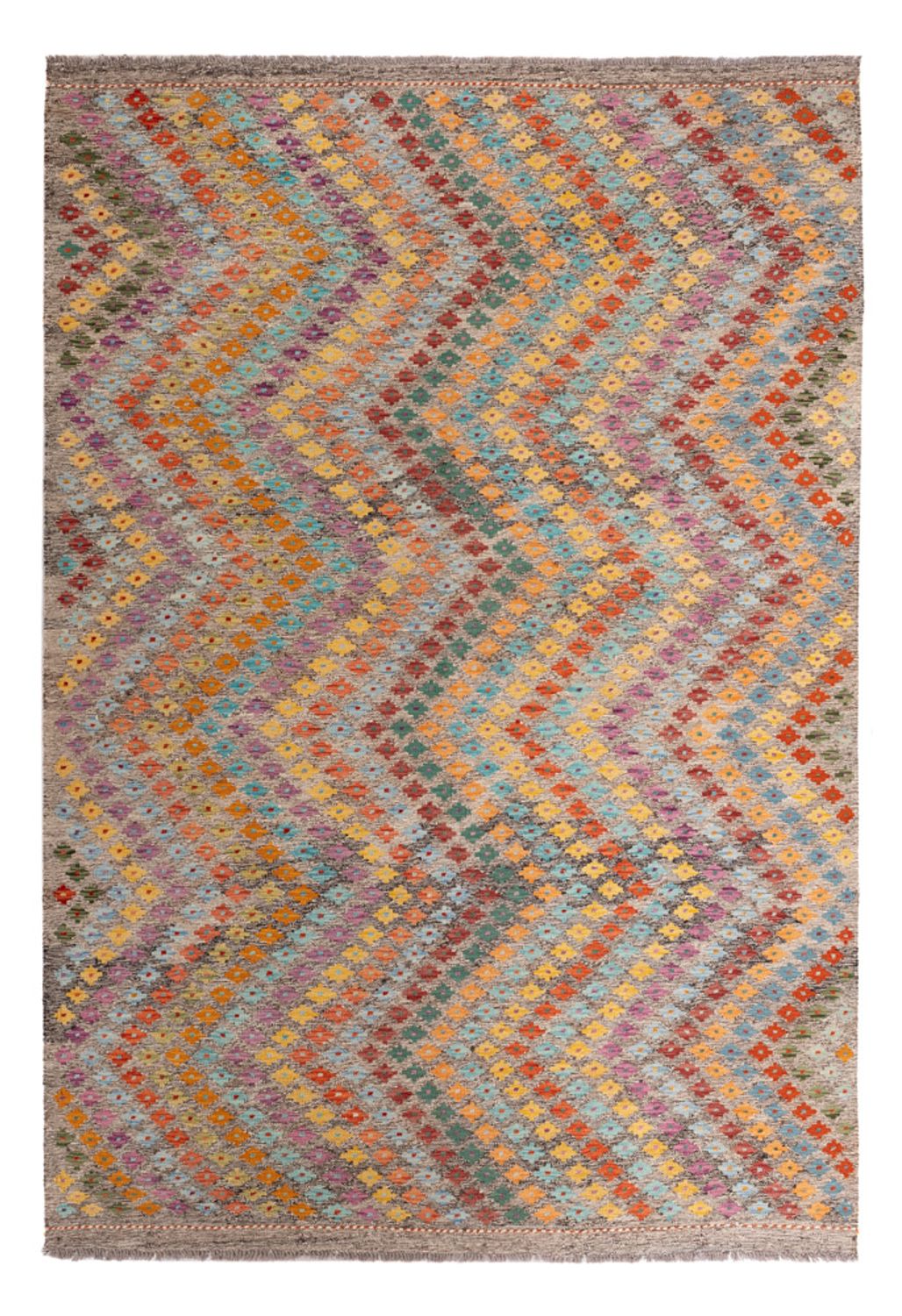 Kelim Carpet - Splash - 298 x 206 cm - flerfärgad