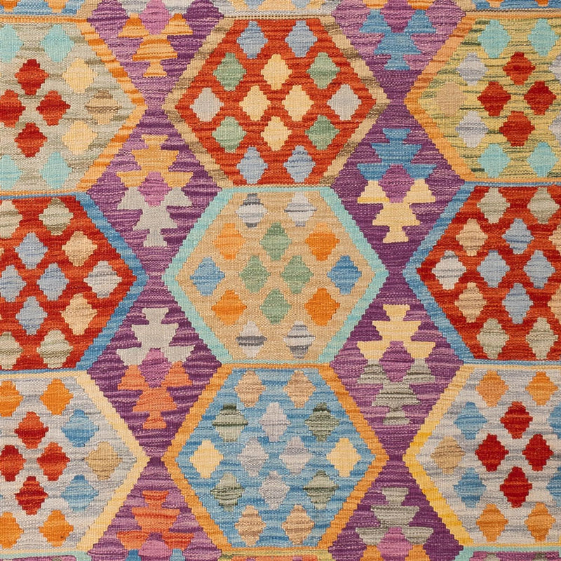 Kelim Carpet - Splash - 313 x 206 cm - flerfärgad