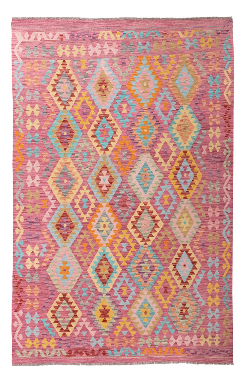 Kelim Carpet - Splash - 297 x 194 cm - flerfärgad